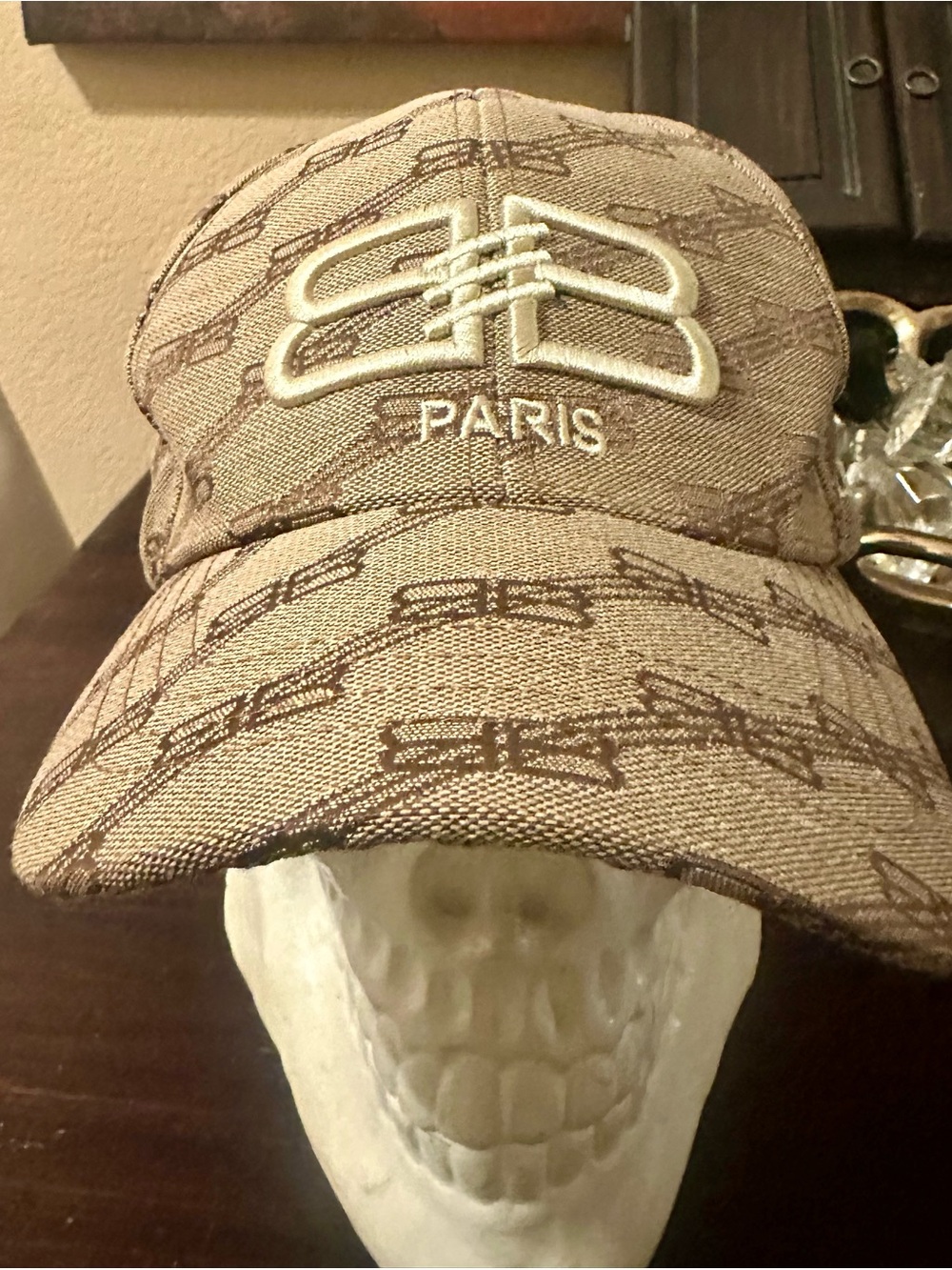 Balenciaga Logo Baseball Cap in Brown